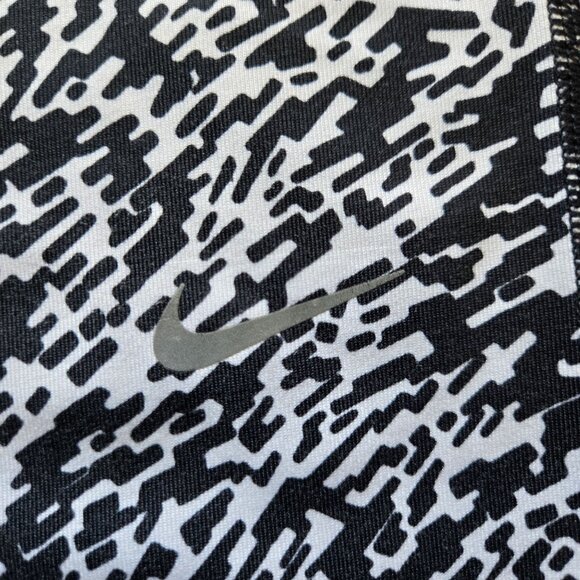 Nike Dri-Fit Athletic Leggings Black & White Print Women's Sz Med - Picture 3 of 13